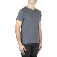 Polera Camisa Gris Unicolor Lisa Para Estampar De Algodon