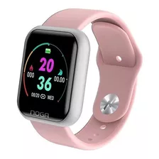 Reloj Inteligente Bluetooth Ng-sw04 Noga Ip67 Multideporte Color De La Caja Negro Color De La Malla Rosa