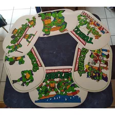 Set 6 Individuales Tortugas Ninja Turtle Serie Tv Vintage 90