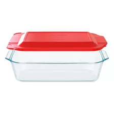 Fuente Asadera Rectangular Tapa Pyrex Deep Vidrio Temp 28cm