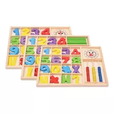 Box Didáctico De Madera Números Montessori Matemáticas