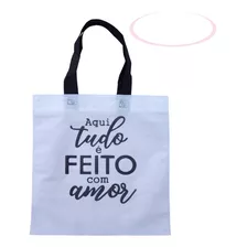 10 Sacola Ecobag Ecológica 40x40 Cm Tnt Com Frase Pronta