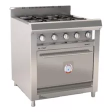 Cocina Morelli 4 Hornallas, Plancha, Horno C/ Piso Refractar