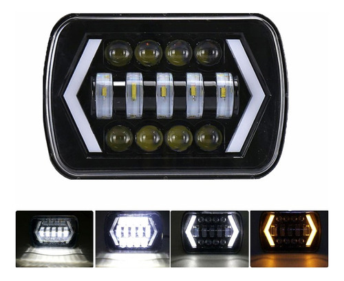 Faro Led 5x7 6x7 Hilux Cherokee Wrangler Chevrolet S10 D21 Foto 3