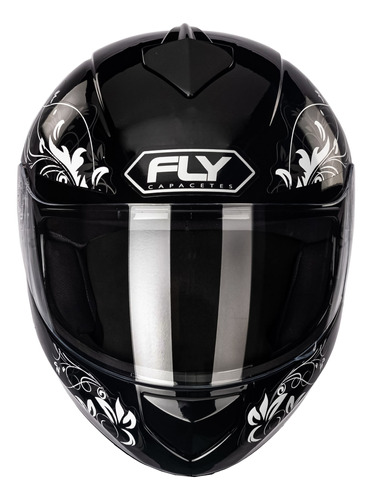 Capacete Moto Infantil Criança Fly Young Live Cor Preto Brilhante Tamanho  Do Capacete 52