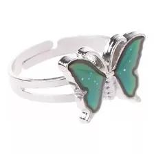 Anillo Del Humor Cambia De Color Ajustable Mariposa 