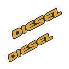 Emblema Adesivo Chevrolet Diesel Dourado Resinado Pu