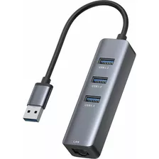 Hub Adaptador 4 En 1,usb 3.0 A Usb 3.0 Y Lan