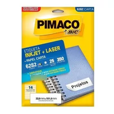 Etiqueta Pimaco Inkjet+laser Branca Carta 6282