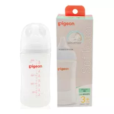 Mamadera 240ml +3m Pigeon Softouch Polipropileno Color Transparente 80835