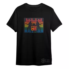 Camiseta Led Eletrônica Camisa Luminosa 20 - Som