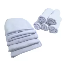 Pano De Chão Limpeza Alvejado Branco Grande Kit 10 Peças