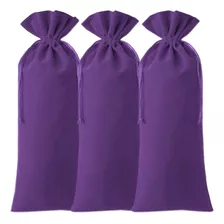 Bolsas De Franela De Terciopelo, Mxbge-003, 3pzas, Morado, 1