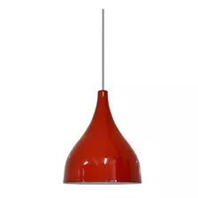 Luminaria Pendente/alumínio/gota Na Cor Vermelho/branco