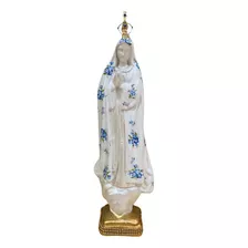 Nossa Senhora De Fátima 34cm Com Coroa Folheada Linda Imagem