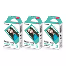 30 Filme Borda Sky Blue Para Instax Mini 9, 11 12