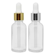 Kit C/ 10 Frasco De Vidro Cristal Com Conta Gotas De 30ml