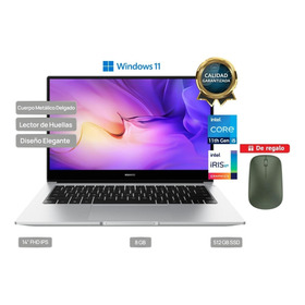 Laptop Huawei Matebook D14 I5 8gb Ram, 512gb Ssd + Regalos