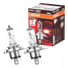 Lâmpada Farol Osram H4 Super +30% Luz 60/55w 12v Original Nf