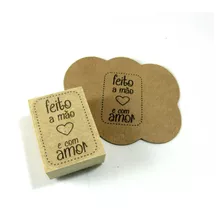 Carimbo Feito A Mão E Com Amor - B01