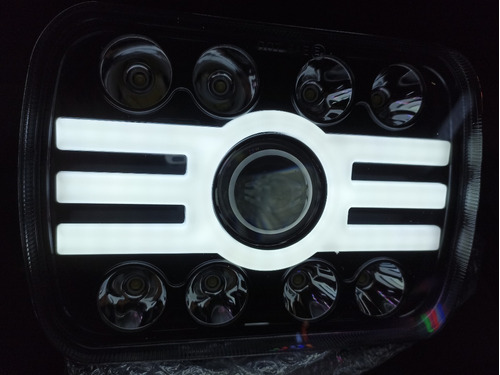 Faro Led Blanco Y Ambar Lupa Ford F150 Pick Up Foto 6