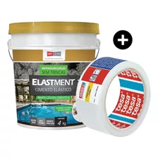 Manta Líquida Elastment Cimento Elástico 4kg + Fita Telada