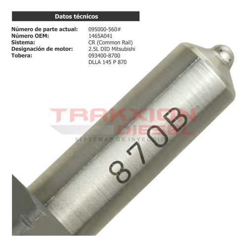 Inyector Diesel Original Denso Para L200 Mitsubishi 1465a041 Foto 7