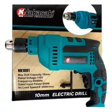 Furadeira Eletrica 10mm Impacto Nakasaki 850w Profissional Cor Azul-claro 220v