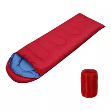 Bolsa De Dormir Liviana Niños Camping Pijamada Con Capucha Color Rojo