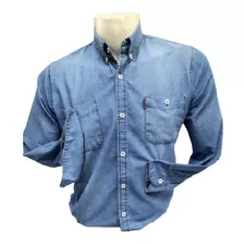 Camisas Jeans Manga Larga Tallas L - Xl Para Hombre