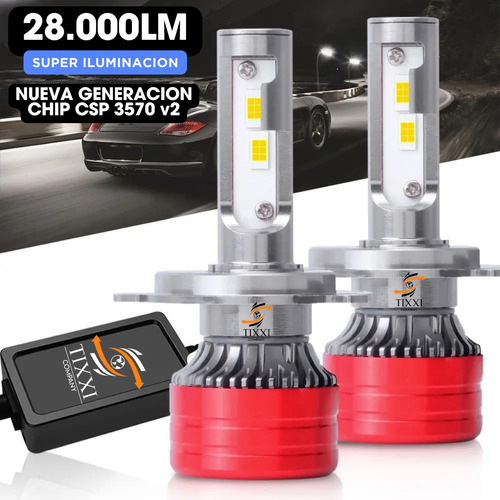 2 Bombillos Led H4 F7 Cambus Renault Logan Sandero Kwid H4 Foto 2