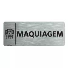 Placa Indicação Setor Portas - Maquiagem - 8x20cm