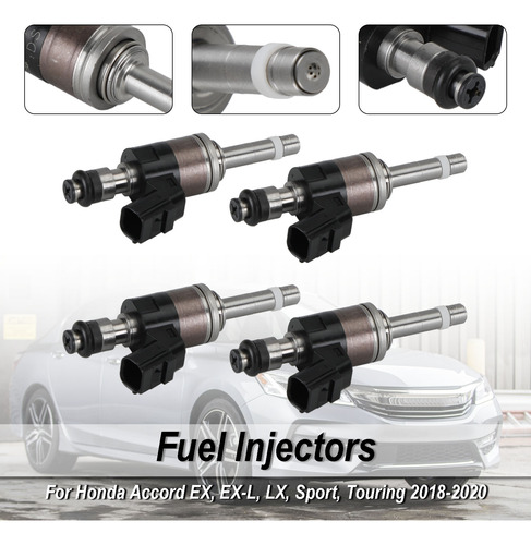 4x Fuel Injector Para Honda Accord 18-20 Cr-v 17-20 1.5l Foto 2