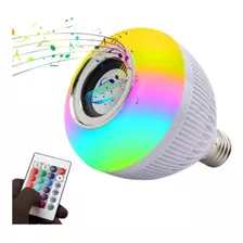 Lampada Luz Led Rgb Bluetooth Caixinha De Som Com Controle