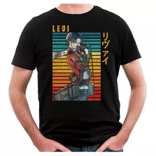 Remera Attack On Titan Levi Ackerman 008 (negra:) Ideas Mvd