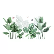 Adesivos De Parede W Tropical Plants Leaves Home Children's