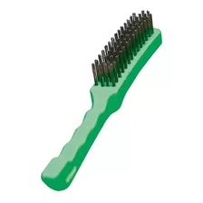 Escova Aco Inox 4 Fileiras - Cabo Plastico Verde