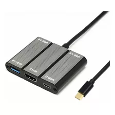 Hub Usb Adaptador Type-c X Hdmi4k+usb3.0+pd Turbo Usb-c