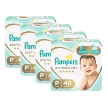 Kit Fralda Pampers Premium Care Mega Tamanho P Com 160 Un
