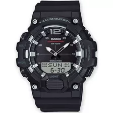 Relógio Casio Masculino Anadigi Standard Cor Da Correia Preto Cor Do Bisel Preto/prateado Cor Do Fundo Preto