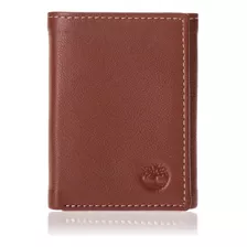 Billetera De Hombre Timberland Cuerina Marron Coñac