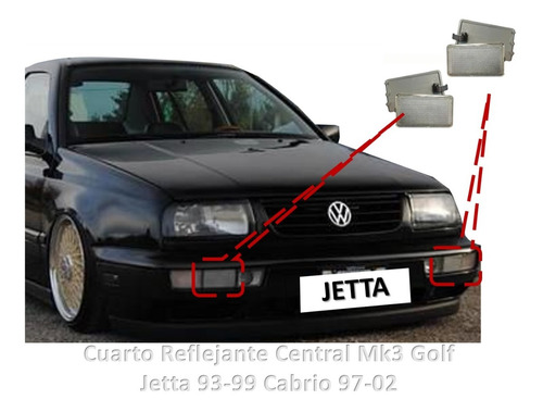 Cuarto Reflejante Central Mk3 Golf Jetta 93-99  Cabrio 97-02 Foto 3