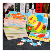  Rompecabezas Madera Para Niños. Pack 12 Puzzles 