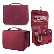 Kit 5 Necessaire Viagem Bolsa Maquiagem Gancho 9 Divisórias