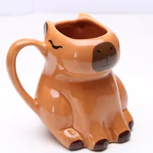 Caneca 3d Capivara Decorada Cerâmica Enfeite Presente 350 Ml