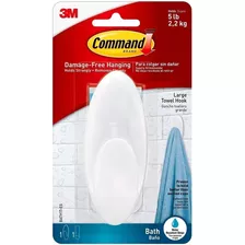 3m Command Gancho Baño Grande X 1u Bath17 