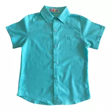 Camisa Social Infantil Masculina Verão Floral 1 Ao 8 Linho