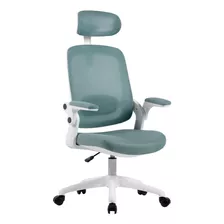 Cadeira De Escritorio Ergonômica Verde/branca Elements Astra