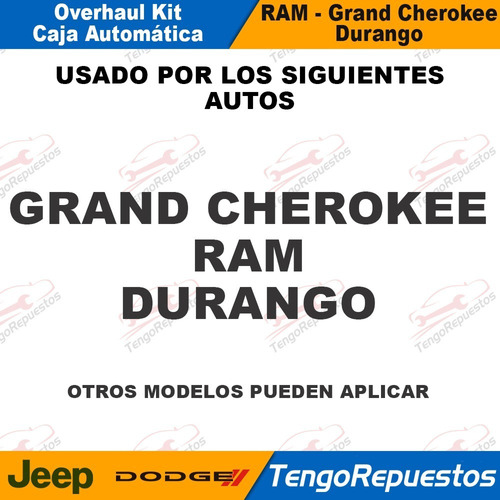 Overhaul Kit Caja Automtica 45rfe Jeep Grand Cherokee Foto 4