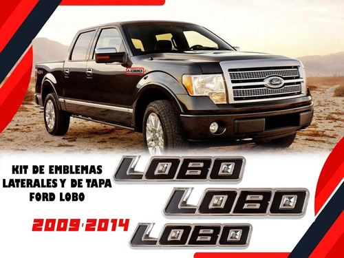 Kit De Emblemas Laterales Y De Tapa Ford Lobo 2009-2014 Foto 2